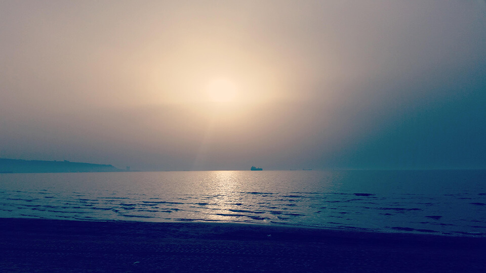 море, Израиль, Хайфа, закат, пляж