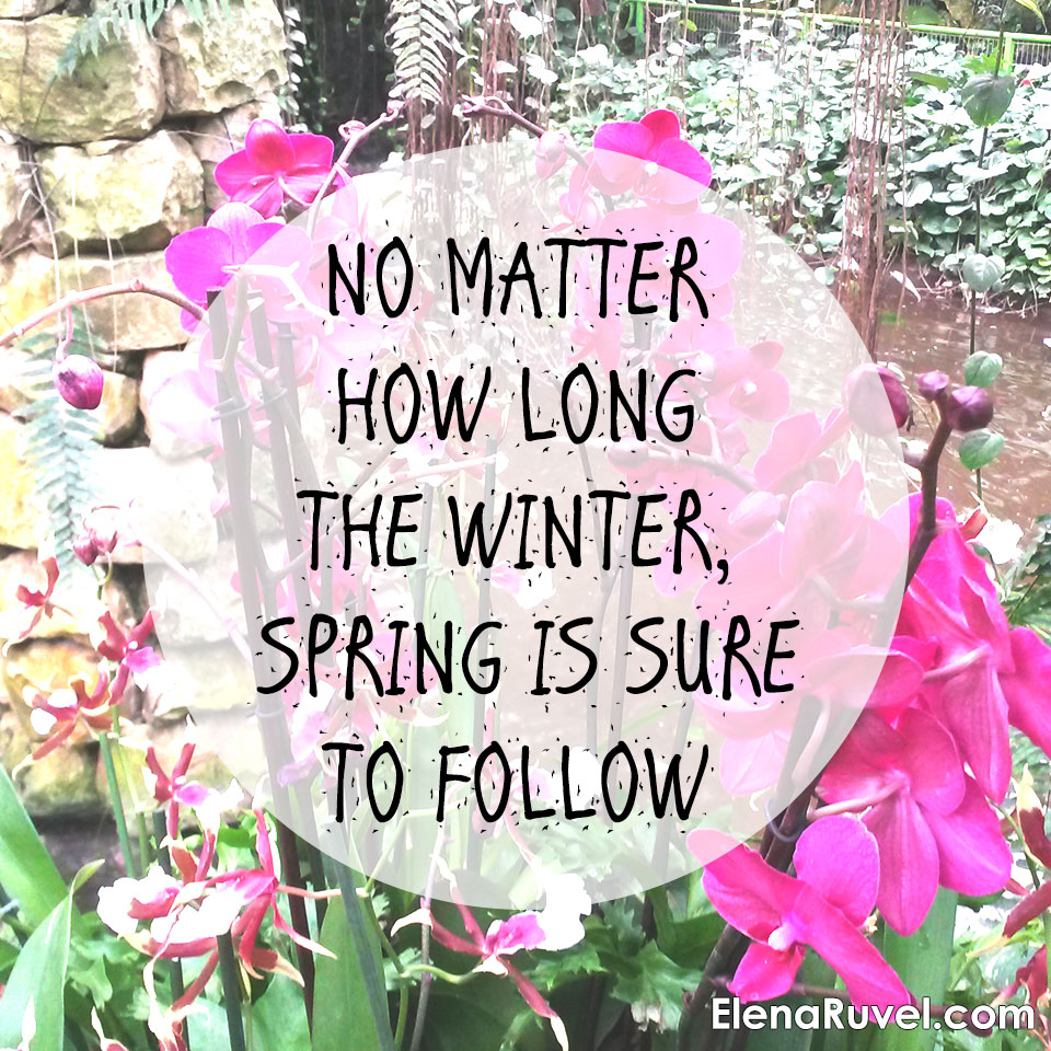 No matter how long the winter, spring is sure to follow.