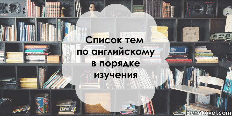 Список тем по английскому в порядке изучения